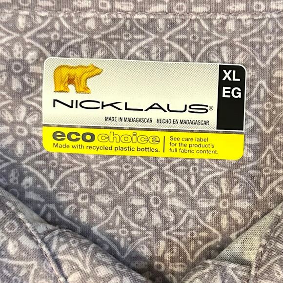 Jack‎ Nicklaus Geo Print Polo Shirt Men’s XL Golf Apparel Lavender Purple - Picture 3 of 9